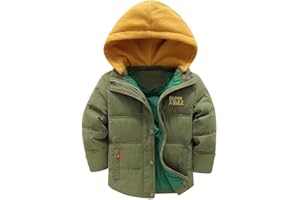 linboo Doudoune Enfant Garçon Manteau de Duvet Blouson Chaud Veste d'Hiver à Capuche Sport Jacket