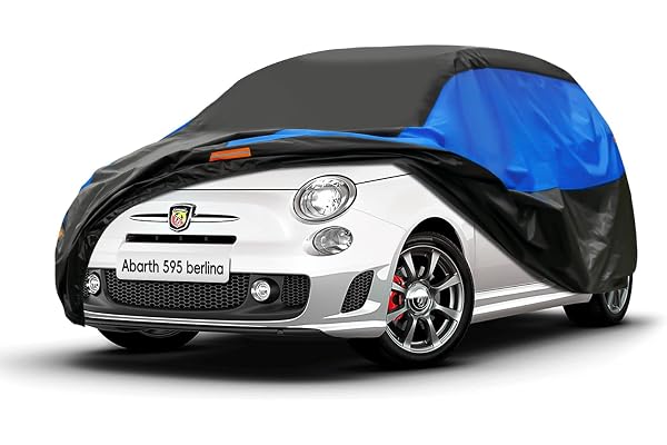 GUNHYI Bâche Voiture Exterieur Respirante et Étanche pour Tous Temps, Housse Voiture Protection Anti-UV Contre, la Poussière, la Pluie, Universelle pour FlAT 500/Toyota Aygo/Twingo (Jusqu'à 365 cm) 2S