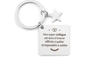 RGHSZ Porte Clés Collegue Cadeau Collegue de Travail Femme Homme Cadeau Depart Collegue De Travail Cadeau Collègue Cadeau Départ Collègue Cadeau Homme Personnalisé cadeau Original Homme Femme