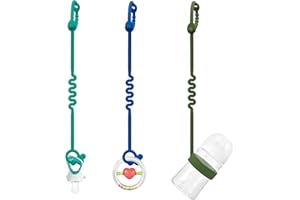 ETETOO Attache Tetine Silicone 丨 Lot De 3 Sangles De Jouets Pour BÉBÉ, Convient Attaches Pour Poussette, Chaise Haute, Accessoires Poussette, Attache Tetine Sans BPA