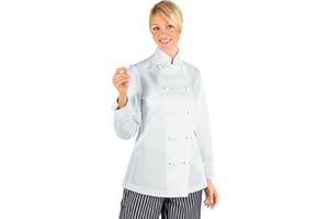 ISACCO Meister – Damen Jacke Chef Koch weiß 100% Baumwolle