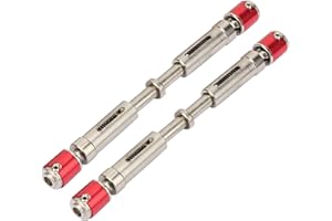 Dilwe 2pcs Arbres de Transmission en Acier Inoxydable pièces pour Axial SCX10 RC Crawler RC Voiture Accessoires