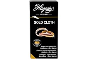 Hagerty Gold Cloth Panno detergente per oro 36x30cm I Panno per pulire gioielli in oro in cotone impregnato per una nuova lucentezza