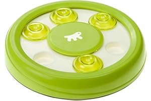 Ferplast Gioco Gatto Interattivo DISCOVER, Giocattolo Gatto con fori per crocchette, in plastica con antiscivolo, Ø 23 x 4,2 cm