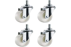 Qty. 4 x 40mm Nylon Swivel Castors M8 - Furniture, Appliance & Equipment Small Wheels by Bulldog Castors - Max 100Kg Per Set