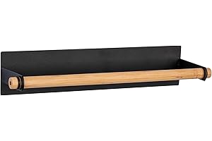 ‎WENKO WENKO Uchwyt na ręczniki kuchenne Magna czarny, magnetyczny uchwyt na ręczniki kuchenne, 30 x 6 x 8 cm