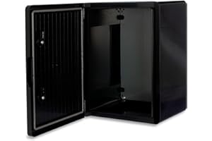 Obudowa szafy ściennej, szafa sterownicza, IP65, obudowa przemysłowa, pusta obudowa, tworzywo sztuczne ABS, płyta montażowa, blokada BOXEXPERT seria Fleet, różne rozmiary, czarne drzwi