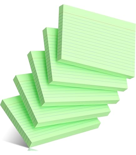200 PCS Green Ruled Index Cards 3x5 | 180 GSM Heavyweight Study Flash Cards For Note Taking, School, & Organization 2 thumbnail image