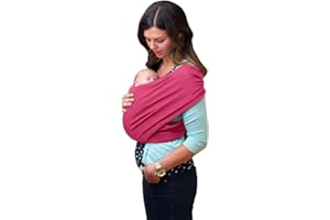 SAPPHIRE COLLECTION Baby Sling Stretchy Wrap Carrier Pouch Extra Soft and Lightweight Breastfeeding - Birth to 3Yrs (Fuchsia)