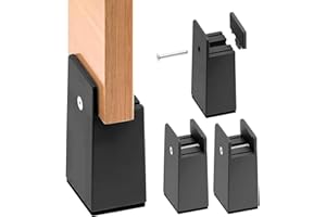 IDUDU 4 Stück Möbelerhöhung 10 cm, Verstellbare Tischerhöhung mit Schraubklemme Stuhlerhöhung Bett Erhöhung Möbelerhöher Sofaerhöher Tischerhöher Betterhöhung für 10-37 mm Breite Quadrat Möbelerhöhungen