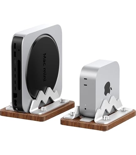 Aluminium-Tischhalterung Für Mac Mini M4/M4 Pro (2024) – Verbesserte Kühlung, Schlankes Design, Silber