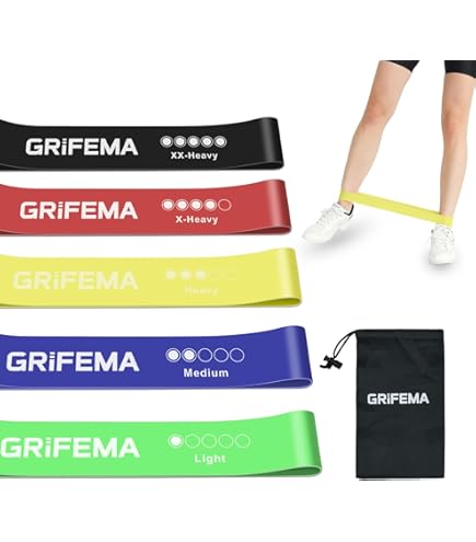 GOCHA Resistance Bands Set (5 Pack) - Premium Latex Loop Bands For Home Workouts, Yoga & Physical Therapy