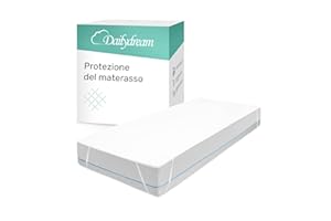 Dailydream Coprimaterasso impermeabile, traspirante, 140 x 200 cm, bianco