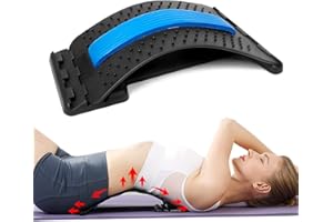 ‎JUINGIO Rückenstrecker, Rückenmassagegerät für Bett, Stuhl und Auto, mehrstufige Lendenwirbelstütze, zur Schmerzlinderung der unteren und oberen Muskeln, Rückenstrecker Gerät