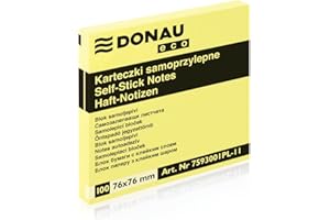 DONAU 7593001PL-11 samoprzylepne karteczki na notatki, 76 x 76 mm