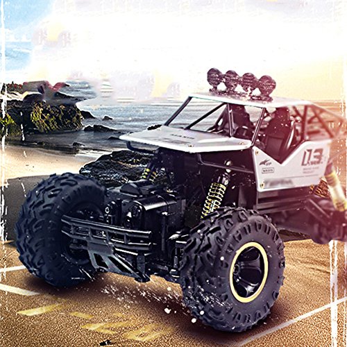 Preisvergleich Produktbild Ferngesteuerter Geländewagen Klettern Sie Berg Bigfoot 2.4Ghz 4WD Drahtloser Fernsteuerungslastwagen 1:16 SUV, Der Auto-Monster-Auto Klettert,Silver
