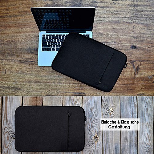 Lebensein Laptoptasche Schutzhülle für 13-13,3 Zoll Laptops Ultrabooks, 34,5cm Laptophülle Speziell für 13,3″ MacBook Pro und MacBook Air, Stoßfest, Wasserresistent, Schwarz - 6