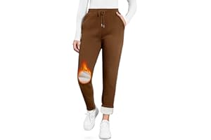 Pantaloni Tuta Donna Invernali in ​​Pile a Vita Alta Pantaloni Termici Donna Joggers con Tasche e Coulisse