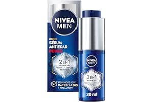 NIVEA MEN POWER Serum Antiedad 2 en 1 Antimanchas y Antiarrugas (1 x 30 ml), serum facial hidratante con Luminous 630 para hombre, serum antimanchas con ácido hialurónico