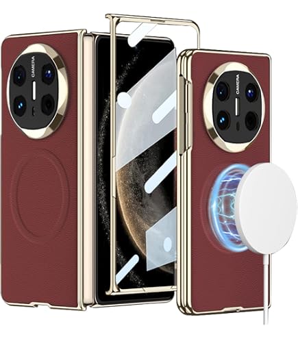 Ledertasche Für Huawei Mate XT Mit Magnetverschluss & Smart Fenster – Schützende Handyhülle Im Business-Look