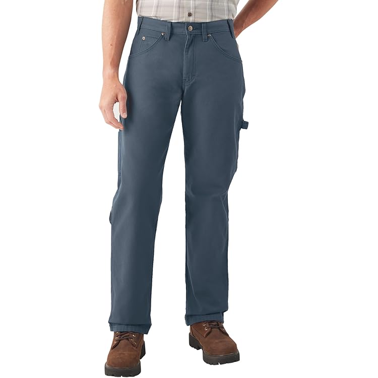Dickies Herren Relaxed Fit Duck Jeans - Rinsed Slate - Robuste Arbeitshose Mit Werkzeugtaschen