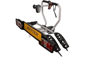 WESTFALIA AUTOMOTIVE Witter Towbars ZX202EU Bicycle Carrier for Tow Bar - Tow Bar Carrier for 2 Bicycles - Foldable - Rear Carrier incl. 7 or 13-Pin Connection with 34 kg Load