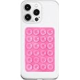 LvShuLiangPin Silicone Suction Phone Case Mount, Silicon Adhesive Phone Accessory for Smartphones, Hands-Free Mirror Shower Phone Holder for Selfies, Tiktok Videos (Pink)