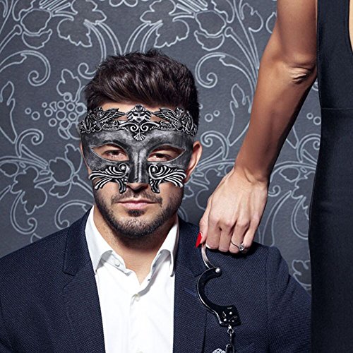 Kapmore Mens Maskerade Maske Griechische Römische Party Karneval Halloweenmaske - 3
