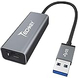 USB to Ethernet Adapter, Techkey 10/100/1000Mbps RJ45 to USB Gigabit Ethernet Adapter for Windows 10/8/7/XP/Mac OS Compatible