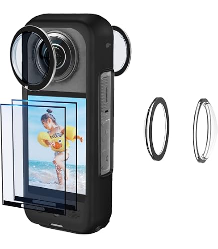 ZEXIJOW Pellicola protettiva per obiettivo per DJI Osmo Pocket 3 [2 + 2 pezzi],Copertura in vetro temperato 0,3 mm,Durezza 9H,Vetro protettivo,Anti graffio,Anti bolle,Anti impronta digitale