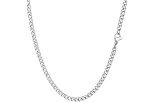 PROSTEEL Collier Homme Chaîne Cubaine Femme en Acier Inoxydable/Plaqué Or, Chaîne Collier 3mm/6mm/9mm/12mm - Longueur de 36cm/46cm/51cm/55cm/61cm/66cm/71cm/76cm