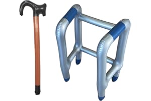 MytaYt Rollator Aufblasbar und Aufblasbarer Gehstock Set Aufblasbare Gehhilfe -Aufblasbare Kostüme für Karneval Fasching oder Rente Cosplay, Lustiges Geschenk für Geburtstagsstreiche