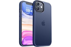 CANSHN Funda Mate para iPhone 11 [Bordes Cuadrados] Translúcido Duro Trasero a Prueba de Golpes Carcasa Protectora de Teléfono para iPhone 11 6.1 Pulgadas - Azul