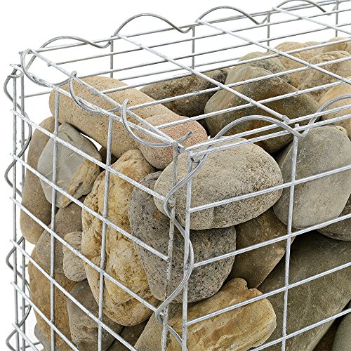 [pro.tec] 1x Gabione (100 x 100 x 30 cm) Steingabione / Steinmauer / Steinwand / Spalier / - 4