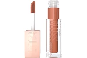 Maybelline New York - Gloss à Lèvres Hydratant & Effet Repulpant Instantané - Enrichi en Acide Hyaluronique - Lifter Gloss Honey'd - Teinte : 027 Toffee