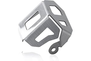 FATEXPRESS Motorrad Silber Edelstahl Bremsflüssigkeitsbehälter Schutzabdeckung Schutz für B.M.W R Nine T NineT R9T Pure Racer Urban G S Scrambler 2015 2016 2017 2018 2019 2020 2021 2022 2023 Zubehör