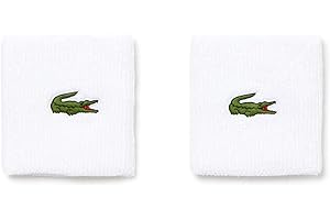 Lacoste, Banda para el sudor, color blanco, verde y negro