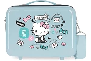 Hello Kitty You are Cute Borsa da toilette in ABS adattabile, 29x21x15 cms, Azul