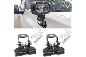 CGEAMDY 2 Stück Universal-Halterung Für Motorhaube, Motorhauben-LED-Lichtleisten-Halterung, Edelstahl Auto Hood Bracket Halter LED Light Bar Montagehalterung, Dekoratives Autozubehör(Schwarz)