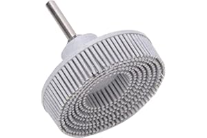 HILITAND 3 inch bristle disc emery rubber detail sanding brush deburring polishing grinding wheel jewellery wood metal polishing (white).