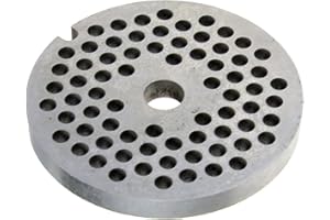 PUREPOWER Lame de Hachoir à Viande Disque à Trous, à Disque En Acier Inoxydable avec Trous de 4 mm | pour Affûteur Hachoir Bosch, Zelmer, Chambre Numéro 8 – 61 mm