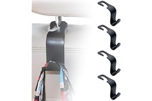 WASUQO 4 Stück Auto Kopfstützen Haken Tragbare Autositz Rückenlehnen Haken auto zubehör innenraum Kopfstützefür Kleiderbügel Handtaschenhalter Taschenhaken