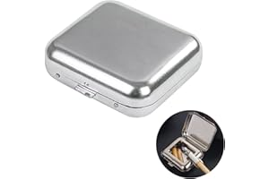 CONGGUAN Portable Metal Cigarette Pocket Square Ashtray Mini Travel Ashtray with Cigarette Holder for Outdoor Travel Camping Garden Car Bar Use