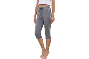 Gyabnw Pantaloni Capri Donna Pantaloni Sportivi Donna Estivi 3/4 Pantaloni Tuta Donna Estivo Cropped Pinocchietto Casual per Jogger Running Yoga
