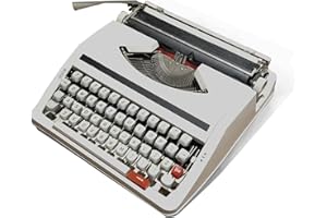 ZYJIX Macchina da Scrivere - Macchina da Scrivere Manuale Vecchio Stile, Portatile e Facile da Usare - Set di Nastro Rosso Nero - Macchina da Scrivere Vintage,30x30x10CM