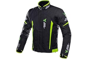 MTTKTTBD Veste de Moto Sport avec Protections Homologuées CE Autocollant Réfléchissant, Blouson de Moto Gilet Thermique Imperméable Respirante Veste pour Racing Moto Tous les Temps