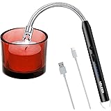 HELESIN Candle Lighter, Electric Lighter Rechargeable USB , Long Lighter with 11cm Neck, USB Lighter with Hook, Windproof and