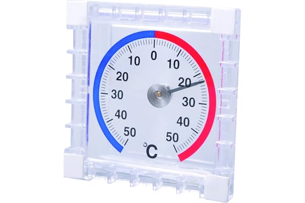 techno line WA 1010 Thermomètre pour la Fenêtre Blanc