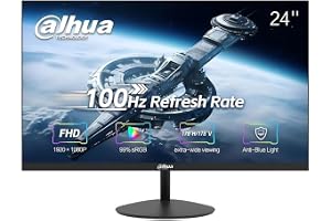 Dahua LM24-A200Y Monitor, 24" VA Display, FHD Resolution, 100Hz Refresh Rate, 5ms Response Time, 220 nits Brightness, 16 9 Aspect Ratio, Black | LM24-A200Y
