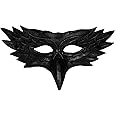 Dorugage Half Face Black Hawk masks | Cool Leather Bird masks | Half Face Halloween Costume Masks | Crow Animal Face Masque Accessories For Halloween Dress Up Party